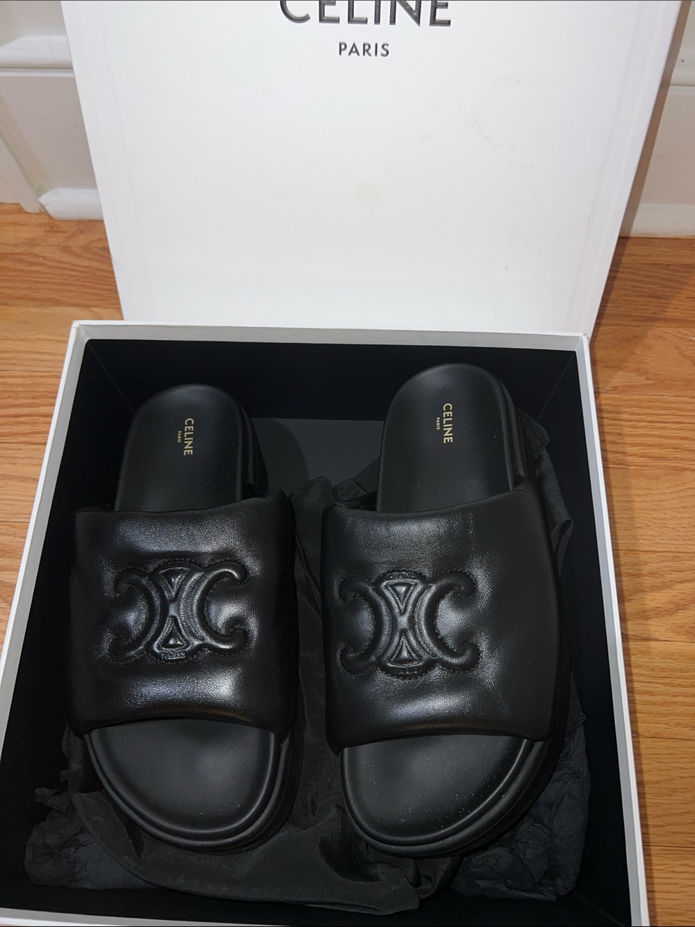 Celine Block Slide with Triomphe